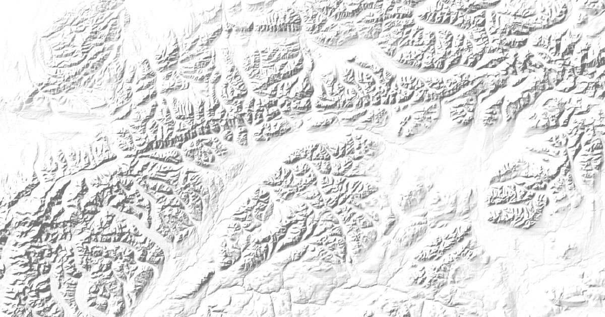 Map of 4 places in Alaska Range