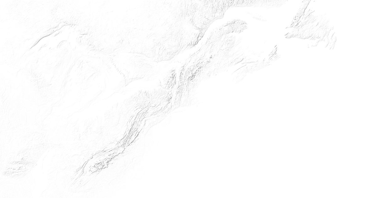 Map of 40 places in Appalachian Mountains
