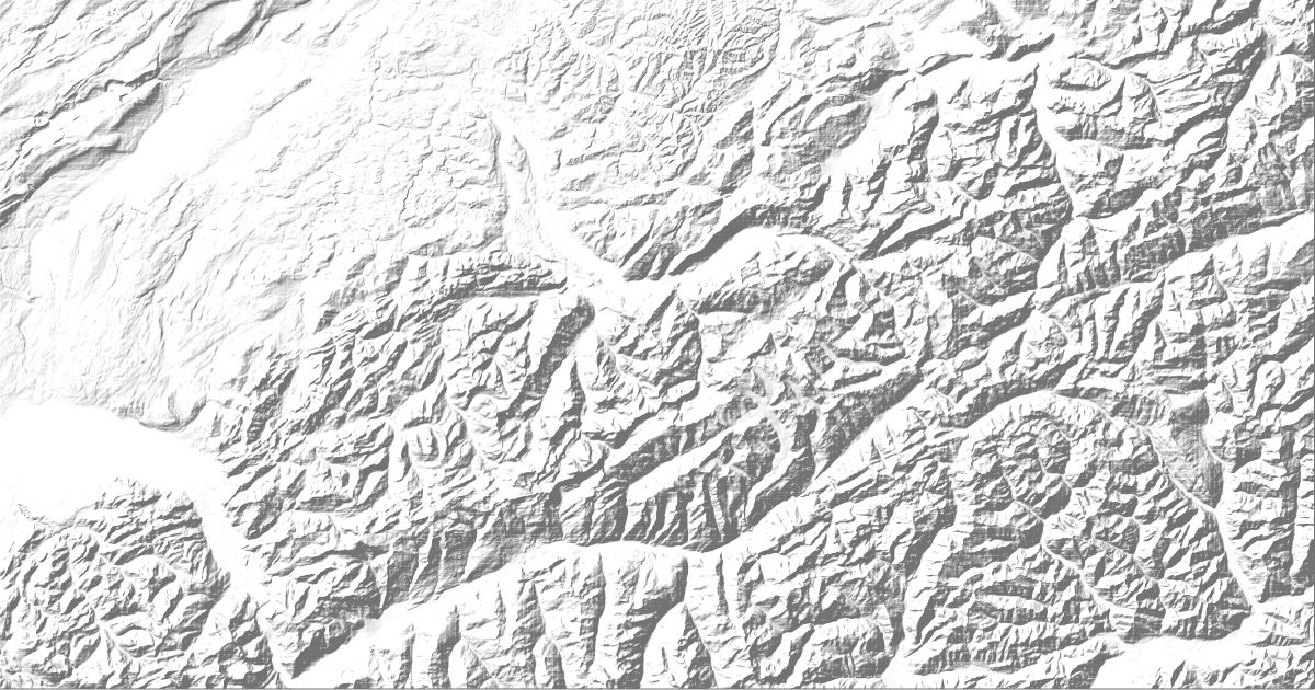 Map of 65 places in Bernese Alps in the wide meaning