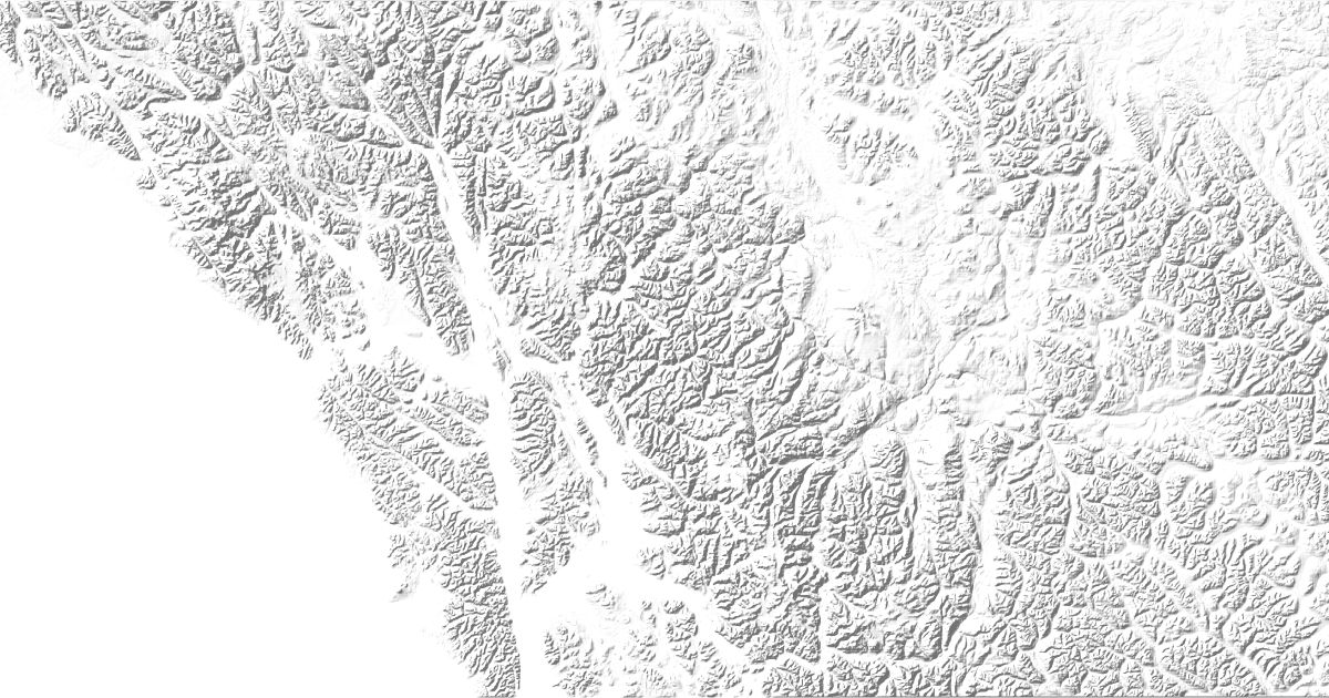 Map of 5 places in Boundary Ranges