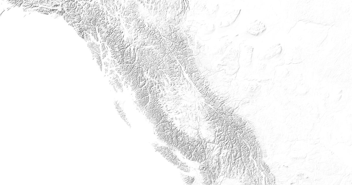 Map of 116 places in British Columbia