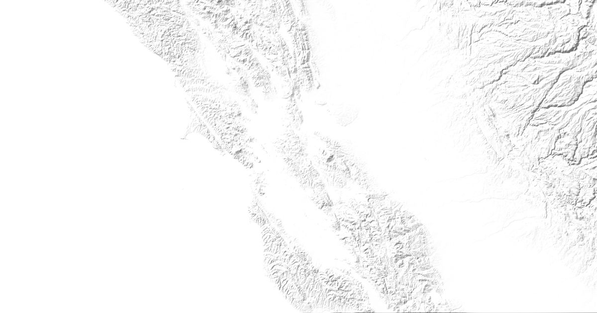 Map of 7 places in California Coast Ranges