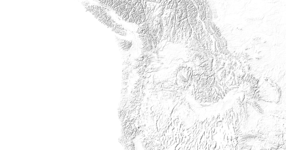 Map of 35 places in Cascade Range