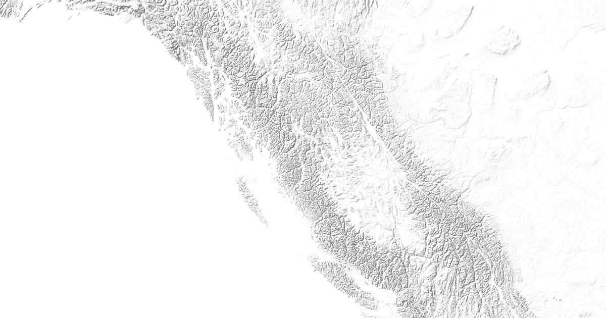 Map of 30 places in Coast Mountains