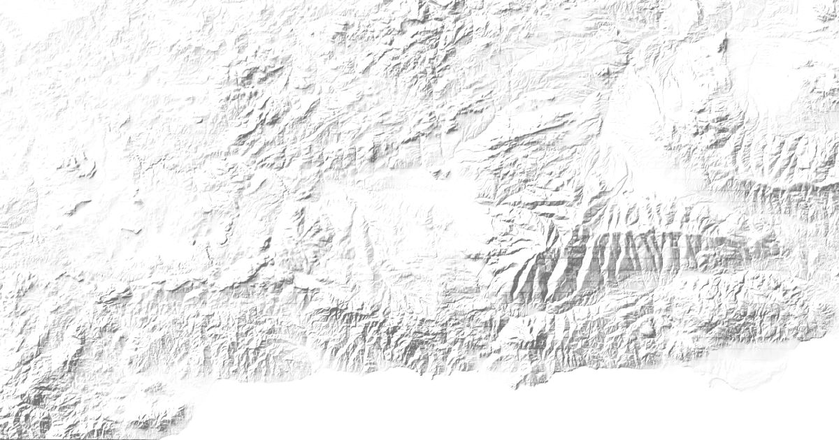 Map of 6 places in Cordillera Penibética