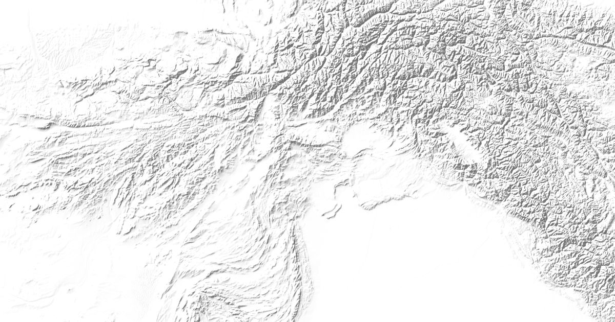 Map of 6 places in Hindu Kush