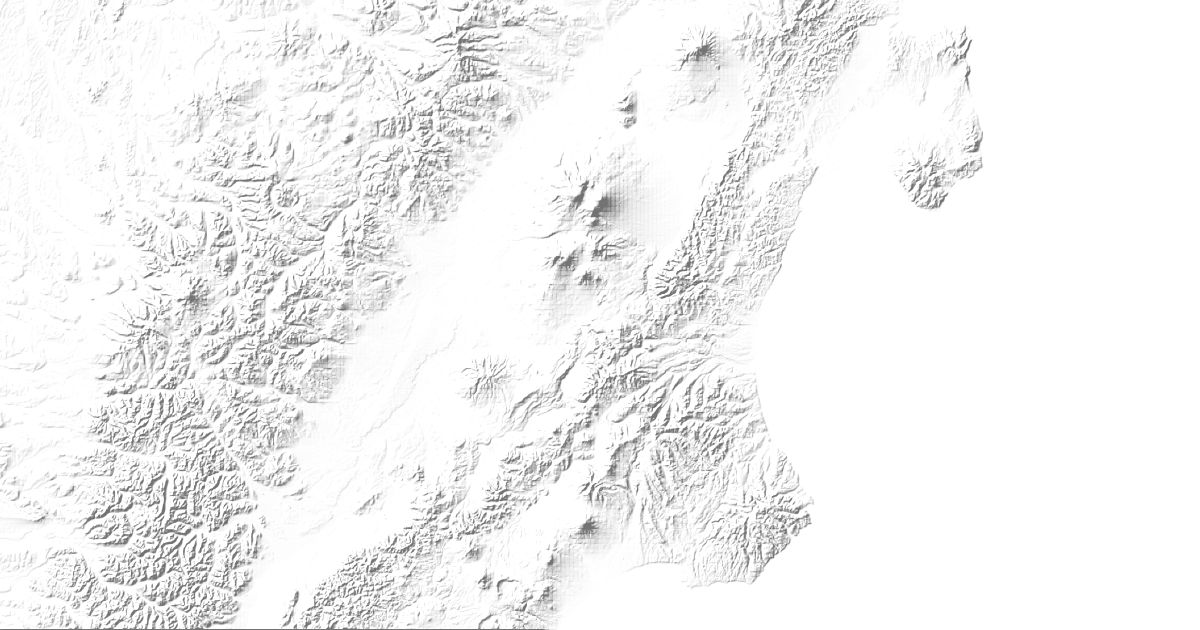 Map of 6 places in Kamchatka Krai