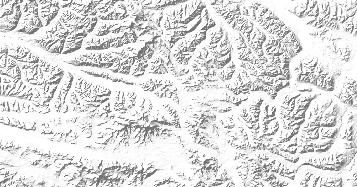 Map of 7 places in Kluane National Park and Reserve