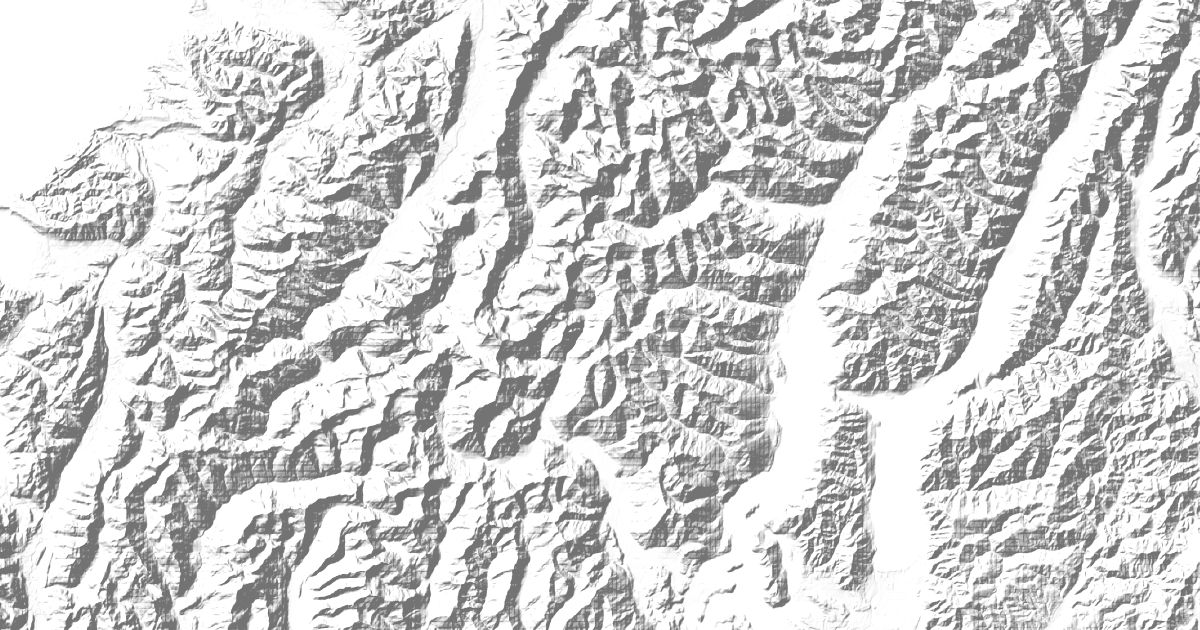 Map of 4 places in Mount Aspiring National Park