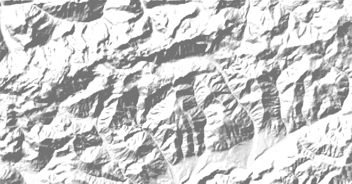 Map of 3 places in North-Eastern alps in Styria, Austria