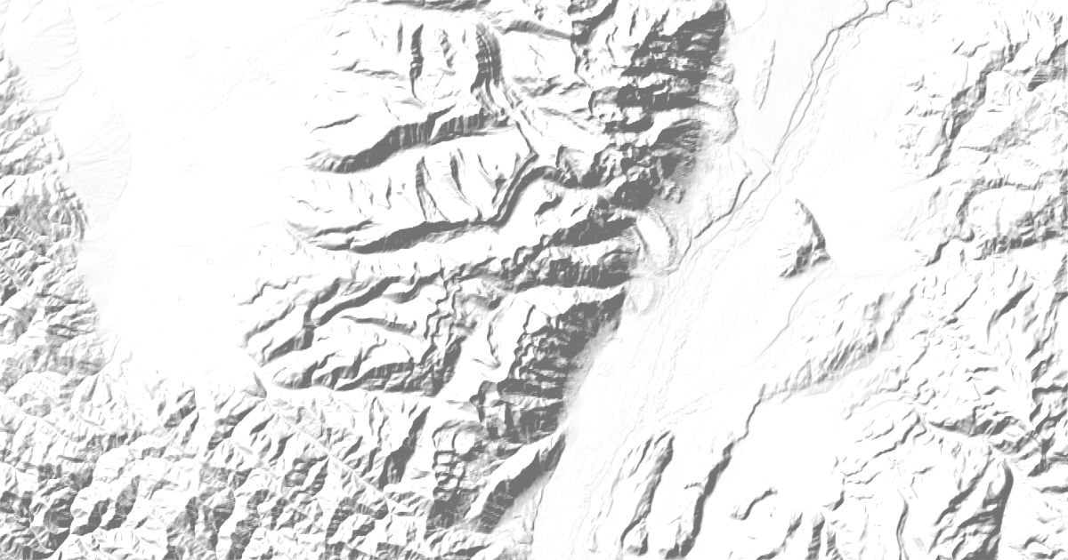 Map of 3 places in Teton Range