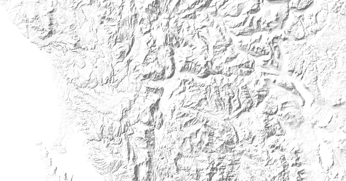 Map of 3 places in West Coast Range