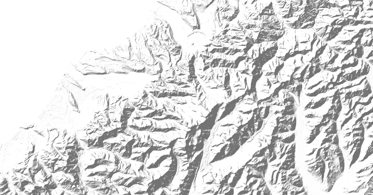 Map of 5 places in Westland Tai Poutini National Park